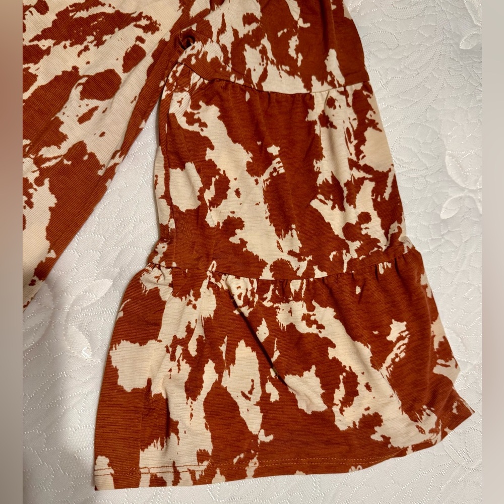 Boho & Western Lovers❤️❤️ Stylish Dear Scarlett Rust and Cream blouse - Picture 3 of 4